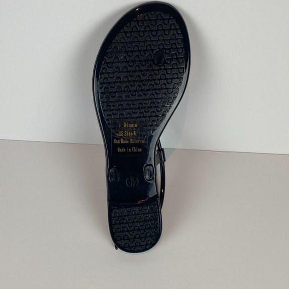 Chemistry Diana Jelly Flat Sandals Size 6 Thong Adjustable Ankle Strap - Picture 7 of 10